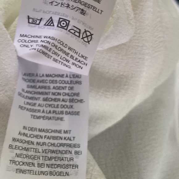 Madewell Flare Hem Ruffle Sleeve White Top - XXS - Picture 8 of 13